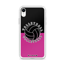 Load image into Gallery viewer, Volleyball iPhone Case (Black &amp; Pink)