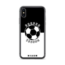 Load image into Gallery viewer, Soccer iPhone Case (Black &amp; White)