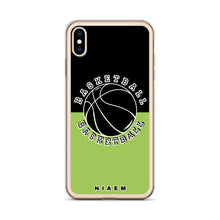 Load image into Gallery viewer, Basketball iPhone Case (Black &amp; Green 3)