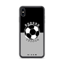 Load image into Gallery viewer, Soccer iPhone Case (Black &amp; Grey 2)