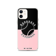 Load image into Gallery viewer, Baseball iPhone Case (Black &amp; Pink 3)