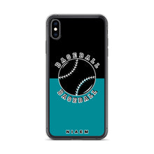 Load image into Gallery viewer, Baseball iPhone Case (Black &amp; Blue 3)