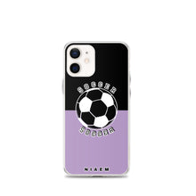 Load image into Gallery viewer, Soccer iPhone Case (Black &amp; Purple 2)