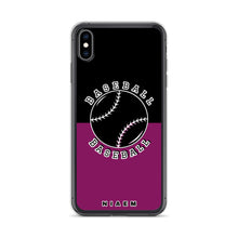 Load image into Gallery viewer, Baseball iPhone Case (Black &amp; Pink 6)