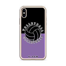 Load image into Gallery viewer, Volleyball iPhone Case (Black &amp; Purple 1)