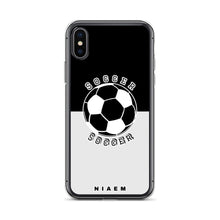 Load image into Gallery viewer, Soccer iPhone Case (Black &amp; Grey 3)