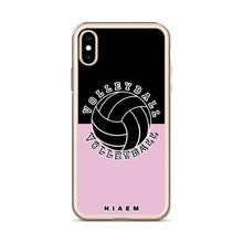 Load image into Gallery viewer, Volleyball iPhone Case (Black &amp; Pink 4)