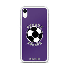 Load image into Gallery viewer, Soccer iPhone Case (Purple)