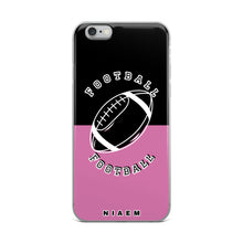 Load image into Gallery viewer, American Football iPhone Case (Black &amp; Pink 1)