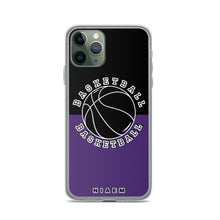 Load image into Gallery viewer, Basketball iPhone Case (Black &amp; Purple)