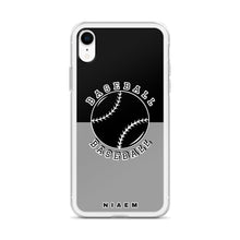 Load image into Gallery viewer, Baseball iPhone Case (Black &amp; Grey 1)
