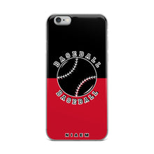 Load image into Gallery viewer, Baseball iPhone Case (Black &amp; Red)