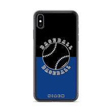 Load image into Gallery viewer, Baseball iPhone Case (Black &amp; Blue 2)