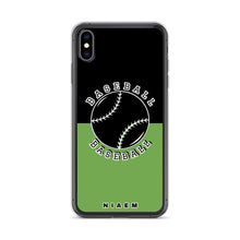 Load image into Gallery viewer, Baseball iPhone Case (Black &amp; Green)