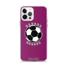 Load image into Gallery viewer, Soccer iPhone Case (Dark Pink)