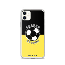Load image into Gallery viewer, Soccer iPhone Case (Black &amp; Yellow 1)