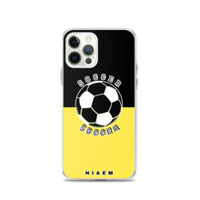 Load image into Gallery viewer, Soccer iPhone Case (Black &amp; Yellow 1)