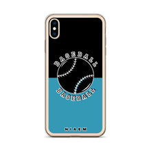 Load image into Gallery viewer, Baseball iPhone Case (Black &amp; Blue)