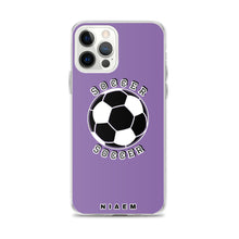 Load image into Gallery viewer, Soccer iPhone Case (Purple 1)
