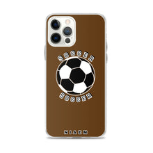 Load image into Gallery viewer, Soccer iPhone Case (Brown)