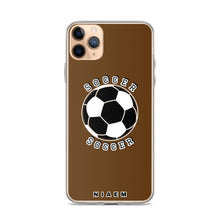 Load image into Gallery viewer, Soccer iPhone Case (Brown)