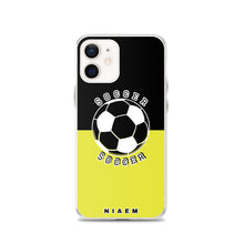 Load image into Gallery viewer, Soccer iPhone Case (Black &amp; Yellow 3)
