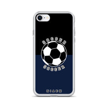 Load image into Gallery viewer, Soccer iPhone Case (Black &amp; Navy)