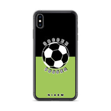 Load image into Gallery viewer, Soccer iPhone Case (Black &amp; Green 3)