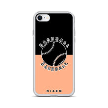 Load image into Gallery viewer, Baseball iPhone Case (Black &amp; Orange 2)