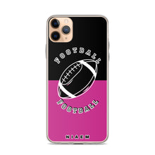 Load image into Gallery viewer, American Football iPhone Case (Black &amp; Pink)