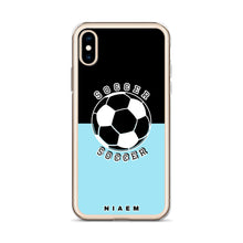 Load image into Gallery viewer, Soccer iPhone Case (Black &amp; Blue 6)