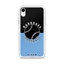 Load image into Gallery viewer, Baseball iPhone Case (Black &amp; Blue 1)