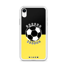 Load image into Gallery viewer, Soccer iPhone Case (Black &amp; Yellow 1)