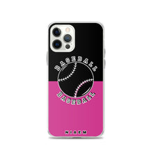 Load image into Gallery viewer, Baseball iPhone Case (Black &amp; Pink 5)