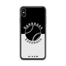 Load image into Gallery viewer, Baseball iPhone Case (Black &amp; Grey 3)