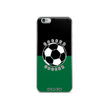 Load image into Gallery viewer, Soccer iPhone Case (Black &amp; Green 1)