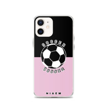 Load image into Gallery viewer, Soccer iPhone Case (Black &amp; Pink 4)