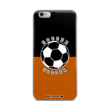 Load image into Gallery viewer, Soccer iPhone Case (Black &amp; Brown 1)