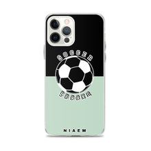 Load image into Gallery viewer, Soccer iPhone Case (Black &amp; Green 5)