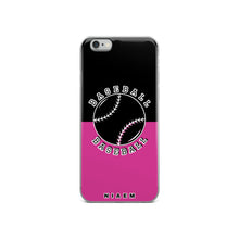 Load image into Gallery viewer, Baseball iPhone Case (Black &amp; Pink 5)