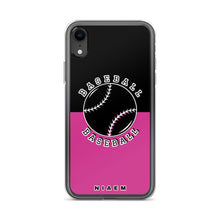 Load image into Gallery viewer, Baseball iPhone Case (Black &amp; Pink 5)