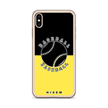 Load image into Gallery viewer, Baseball iPhone Case (Black &amp; Yellow 1)