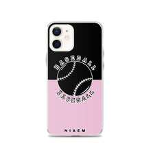 Load image into Gallery viewer, Baseball iPhone Case (Black &amp; Pink 4)