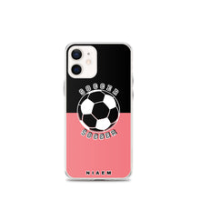 Load image into Gallery viewer, Soccer iPhone Case (Black &amp; Pink 2)