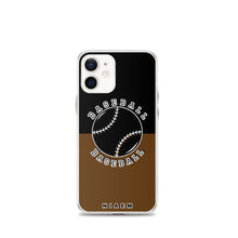 Load image into Gallery viewer, Baseball iPhone Case (Black &amp; Brown)