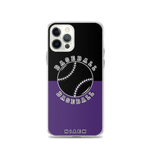 Load image into Gallery viewer, Baseball iPhone Case (Black &amp; Purple)