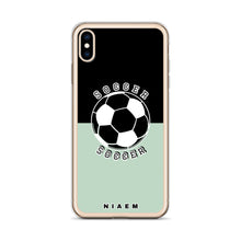 Load image into Gallery viewer, Soccer iPhone Case (Black &amp; Green 5)