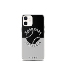 Load image into Gallery viewer, Baseball iPhone Case (Black &amp; Grey 2)