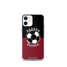 Load image into Gallery viewer, Soccer iPhone Case (Black &amp; Red 2)