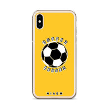 Load image into Gallery viewer, Soccer iPhone Case (Yellow)